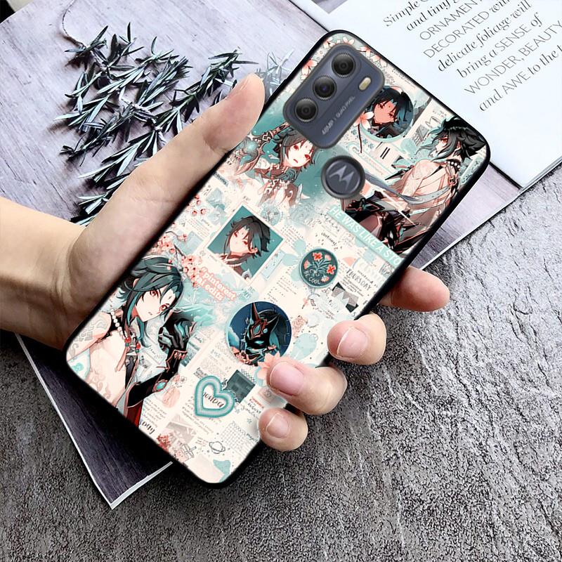 Xiao Genshin Impact Handyhülle für Motorola E7 Plus E32 E20 E40 Edge 20 Lite G22 G52 G20 G30 G100 G60 G50 G10 G Pure G Stylus