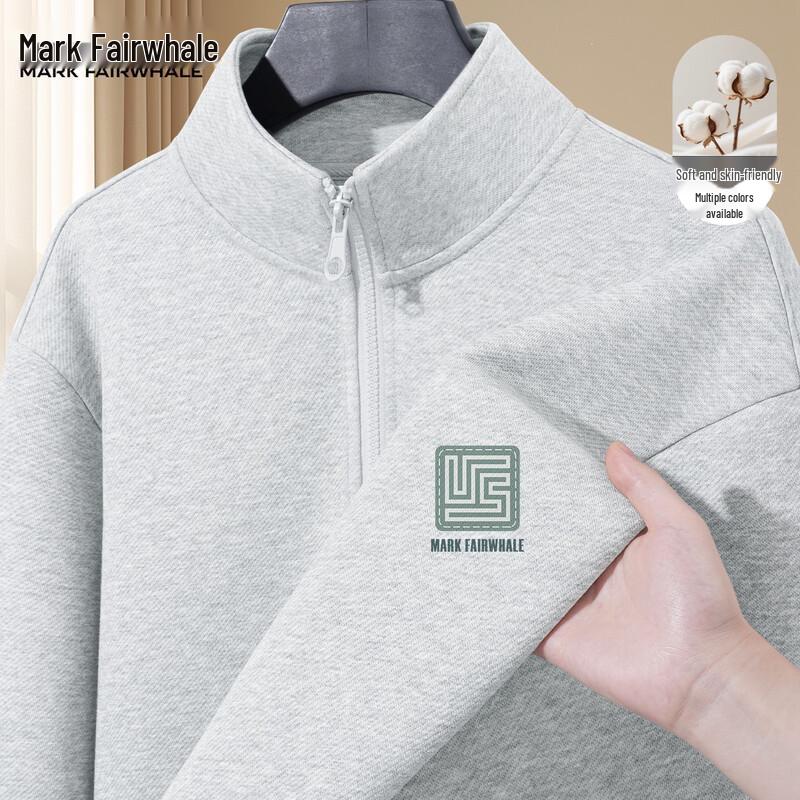 

Mark Fairwhale Men s American Style Stand-Up Collar Pullover Sweatshirt 3XL