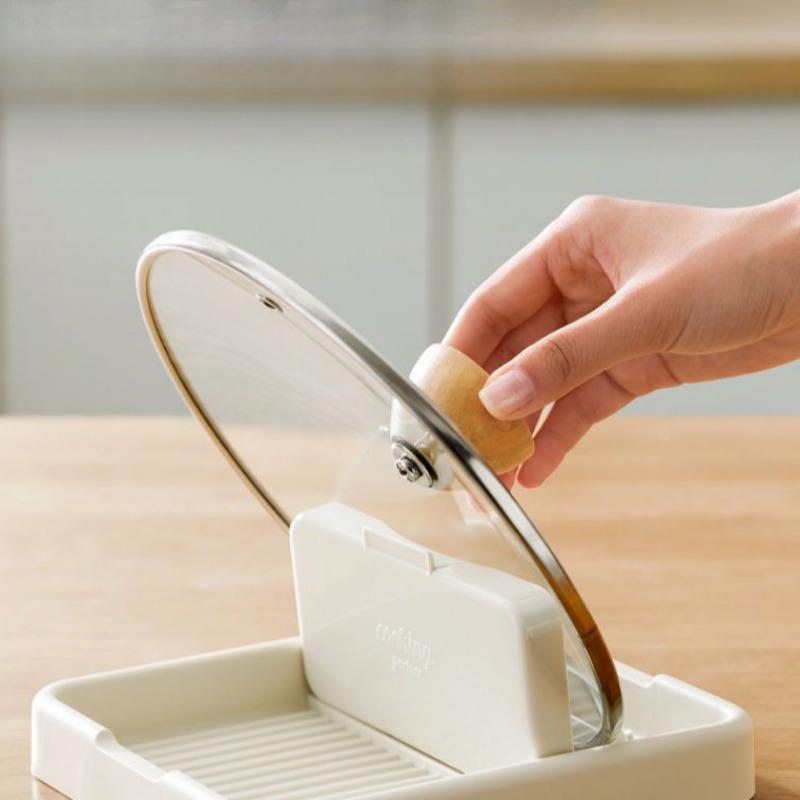 Multifunctional Pan Pot Lid Holder Spoon Spatula Rack Soup Spoon Storage Shelf Kitchen Accessories