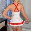 European and American Erotic Nurse Lingerie Uniform – Pure Desire Sexy Costume for Halloween