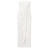 Women Spring Solid Color Sleeveless Knitted Strapless Dress Summer Casual A-Line High Waist Slim Long Dresses S-XL