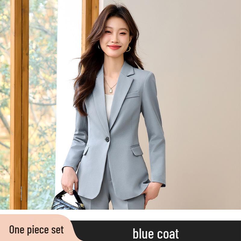 2026 Women's Gray Professional Suit Set - High-End Interview & Workwear (Spring/Autumn)