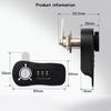 Zinc Alloy Combination Cabinet Lock 3 Digit Password Cabinet Lock  Drawer Lock
