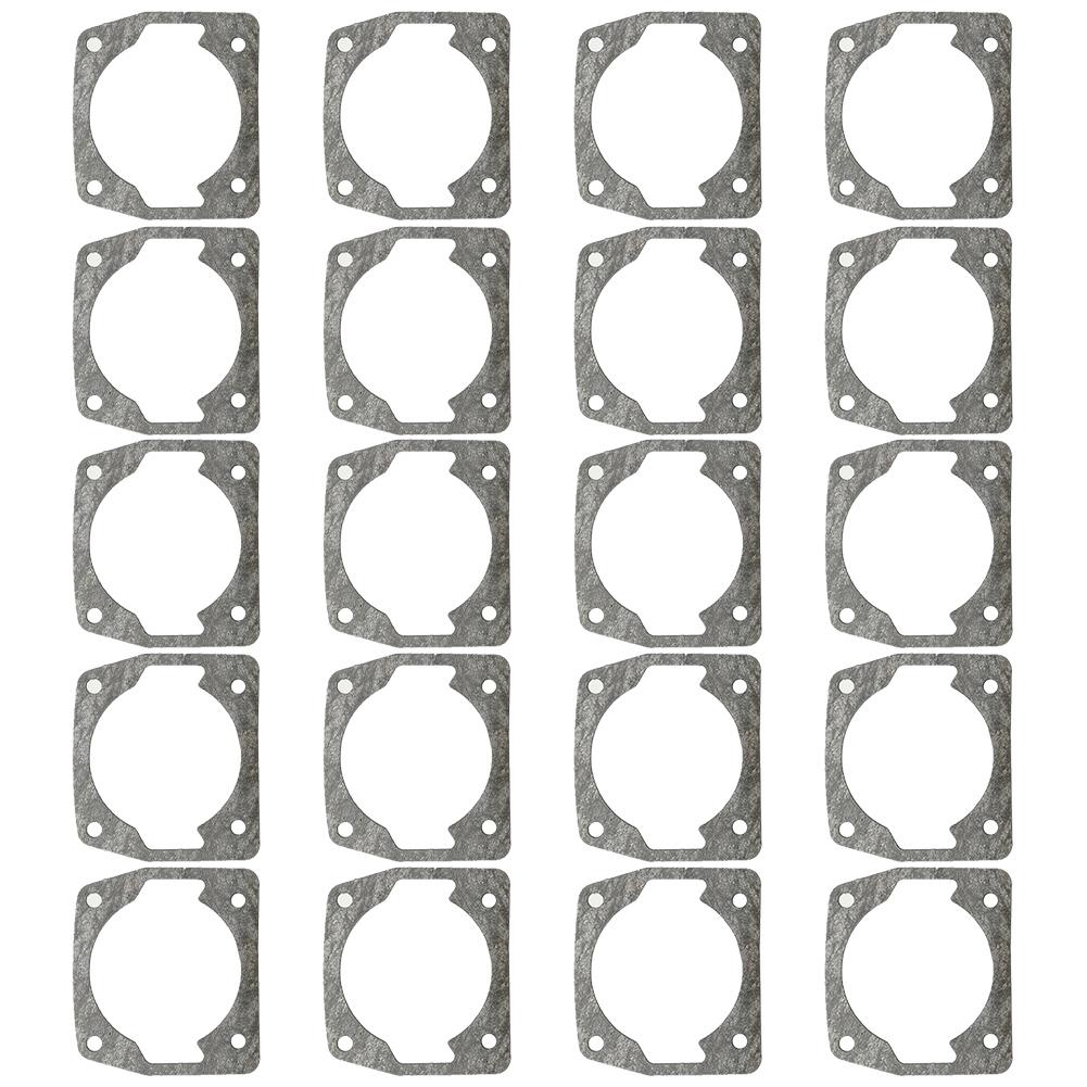 20pcs Cylinder Head Gasket Set For 52cc-62cc Brush Cutter Grass Trimmer Chainsaw Mower Tools Replacement Accessories