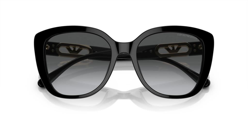 Emporio Armani Shiny Black Sunglasses Size 54 Women's EA4214U,