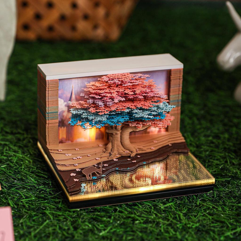 2026 3D Skulpturaler Haftnotizenkalender: Kreative Blumenrispen & Personalisierbare Ziergeschenke