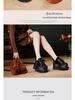 2025 Autumn/Winter Women's Cowhide Platform Lace-up Casual Shoes
