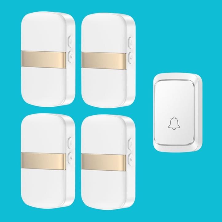 Battery-Powered Wireless Doorbell with DC Remote & Simple Call Button for Elderly, Dual Power