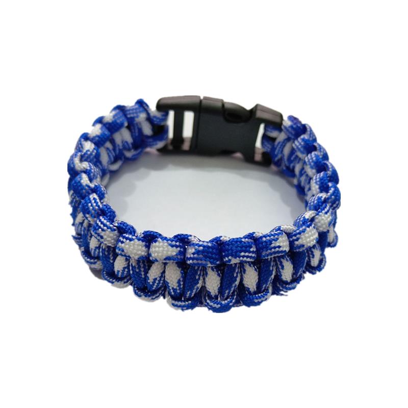 Adjustable Outdoor Camping Paracord Survival Braided Rope Bracelet Men Black Stainless Steel Adjustable Clasp Tool Accessories