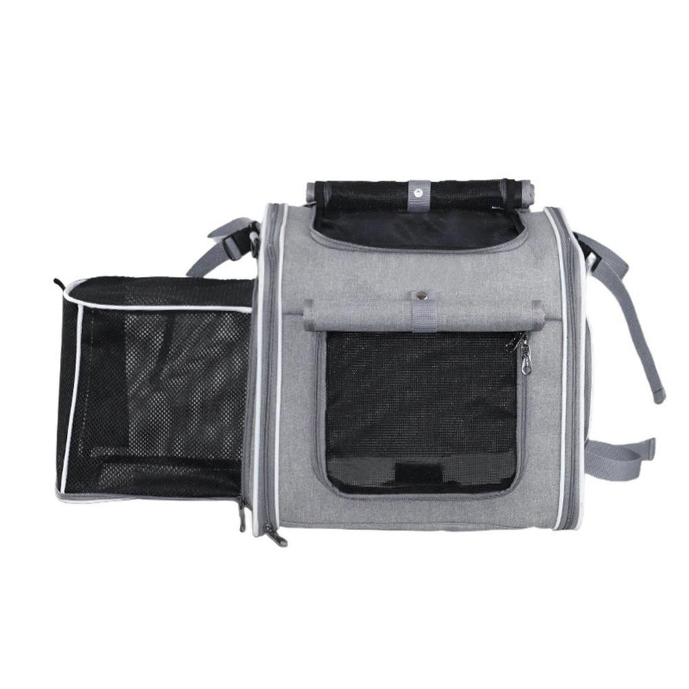 Soft Sided Expandable Cat Backpack Multi Opening Dog Bike Basket  Bike Riding