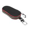 Universal Car Auto PU Leather Zipper Key Case Holder Storage Bag Cover Black