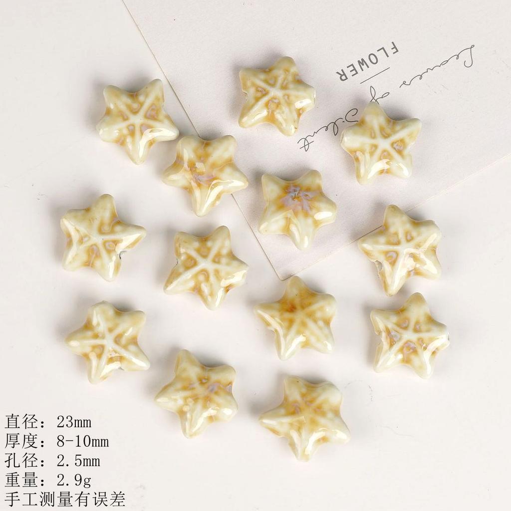 23Mm starfish loose beads ocean series, ceramic necklace bracelet beaded DIY creative handmade material accessories