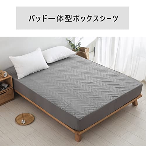 Queen Size Fitted Sheet with Integrated Pad, 160x200x30cm, Thin, Comfortable All-Season Bed Pad, Dust Mite Resistant, Antibacterial, Odor Resistant, S