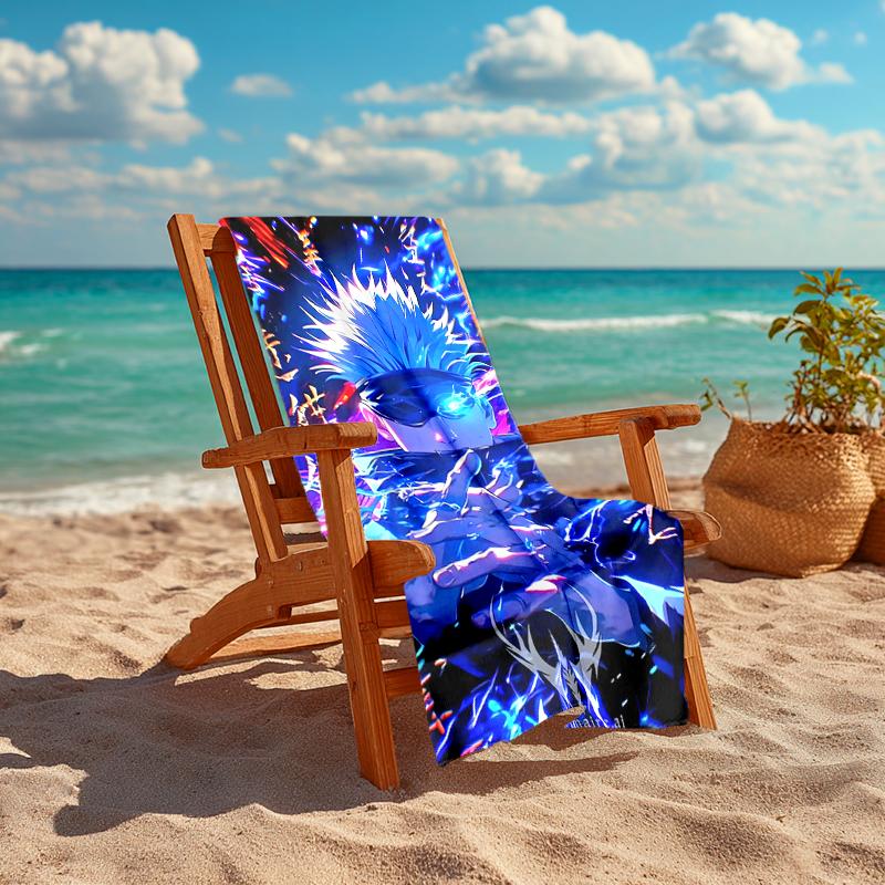 1Pc Dark Hero'S Rise Beach Towel, Quick Dry, Multi-Use for Beach Pool Gym Yoga Home Travel, Christmas, Halloween, Xmas Gift M92826