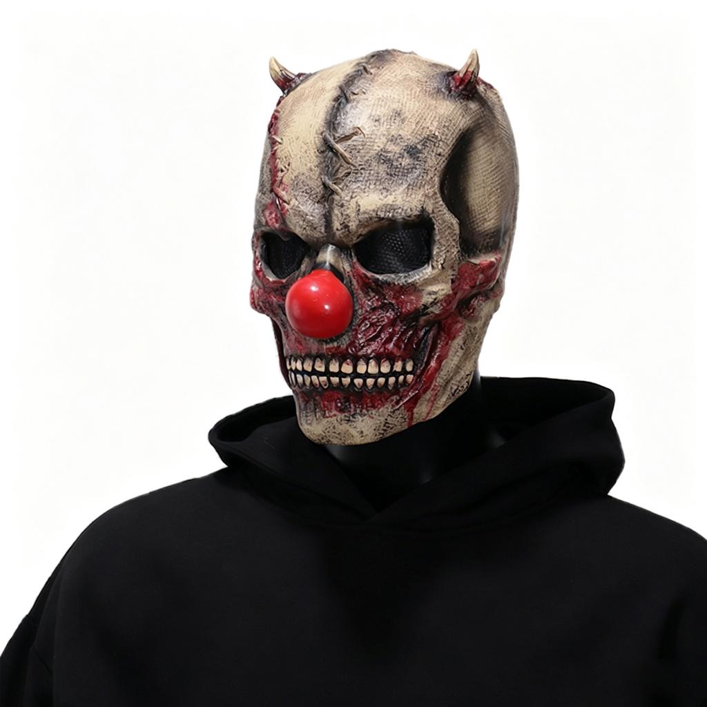 Skeleton with Red Nose for Halloween Party Costume