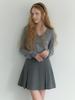 Liel Fond V-Neck Knit (Gray)