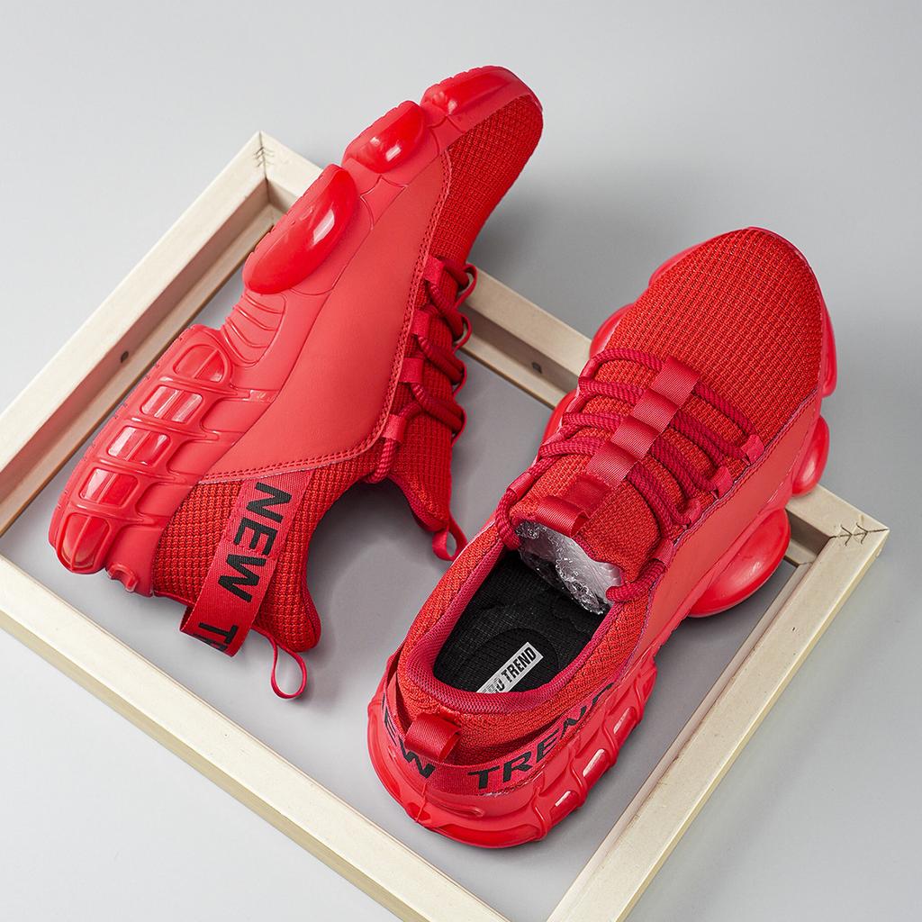 Klassische Schnürschuhe aus Mesh in großen Größen, neue Lauf-Sportschuhe, Freizeit, leicht und atmungsaktiv