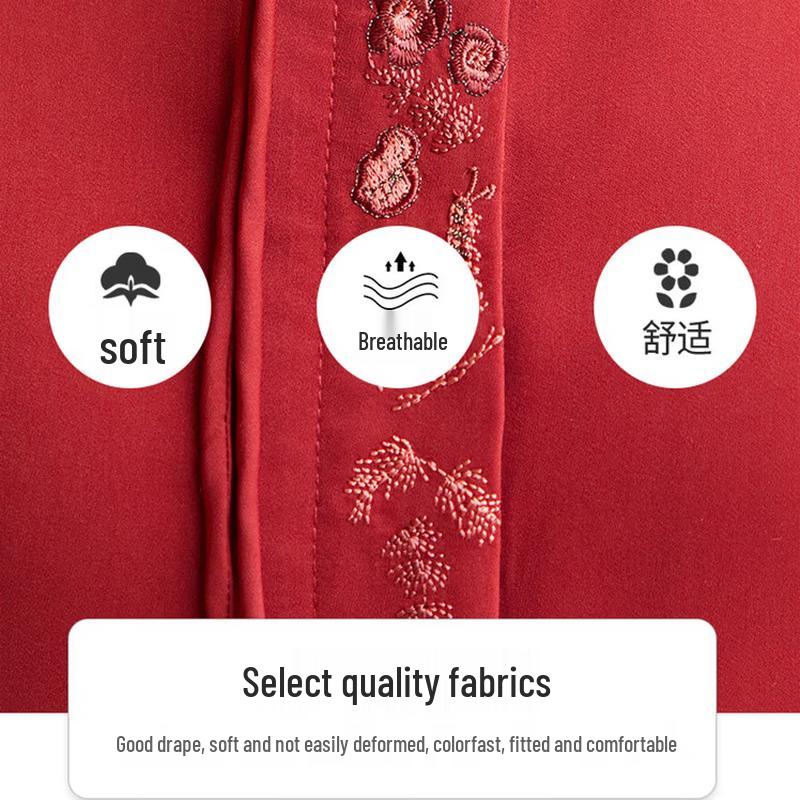 Stylish Short-Sleeve Top for Middle-Aged Women