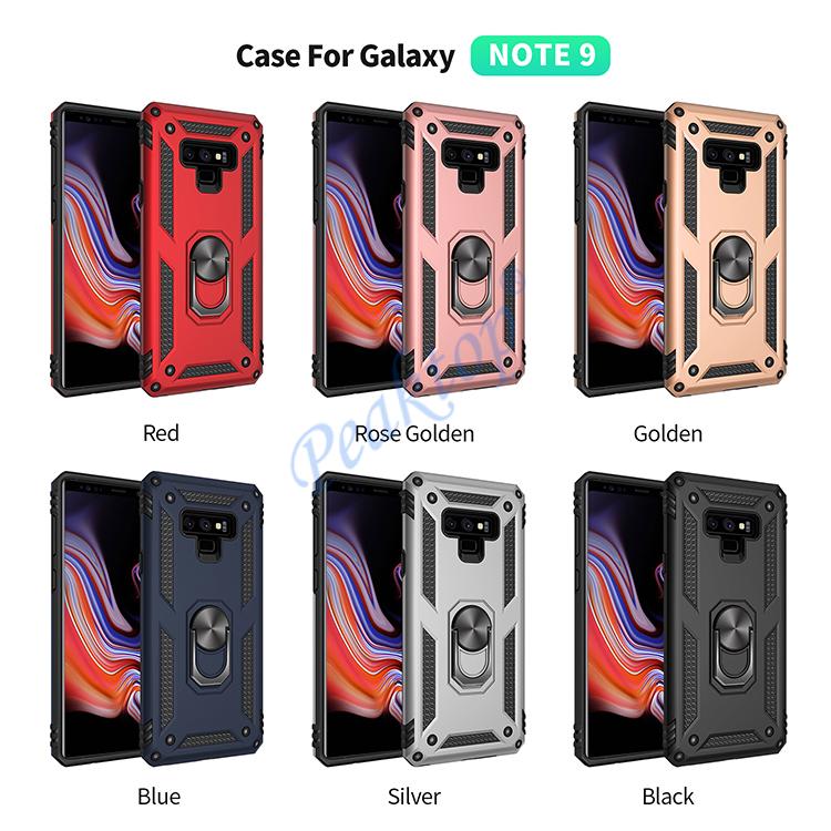 Luxury Armor Soft Shockproof Case On The For Samsung Galaxy S8 S9 S10 Plus S10e Note 8 9 A7 2018 Silicone Car Holder Ring Case