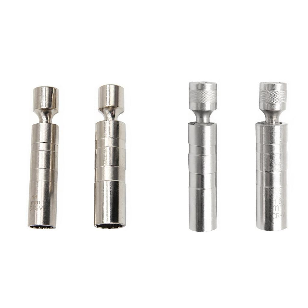 1 Pair Spark Plugs Socket Set 360 Degree Swivels Magnetic Socket Removal Tool Thin Walled Spark Plugs Tool Universal Joint