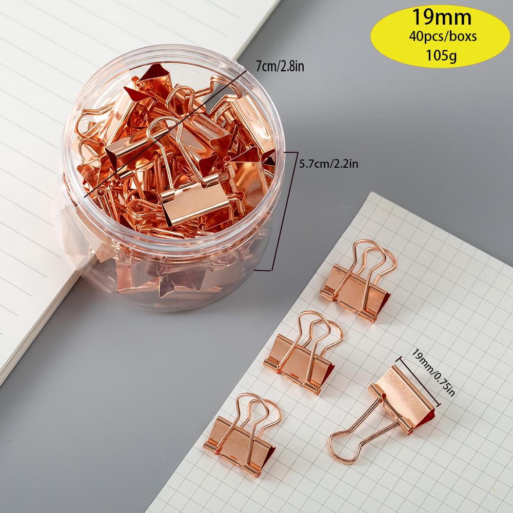 Gold Metal Long Tail Clip for Binder and Loose-Leaf Paper - Large Size for Students and Office Use