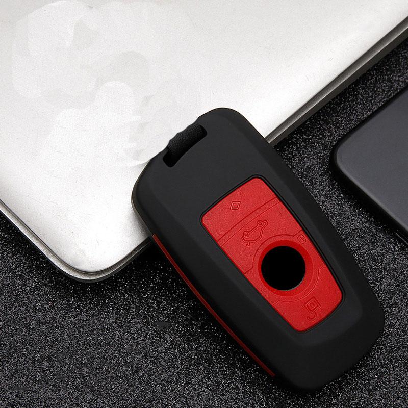 

Чохол для автомобільного брелока з вуглецевого волокна для BMW 3 4 5 Series 320i 530i 550i F20 F21 F30 F31 F25 F01 F02 Чохол для ключів від автомобіля чорний