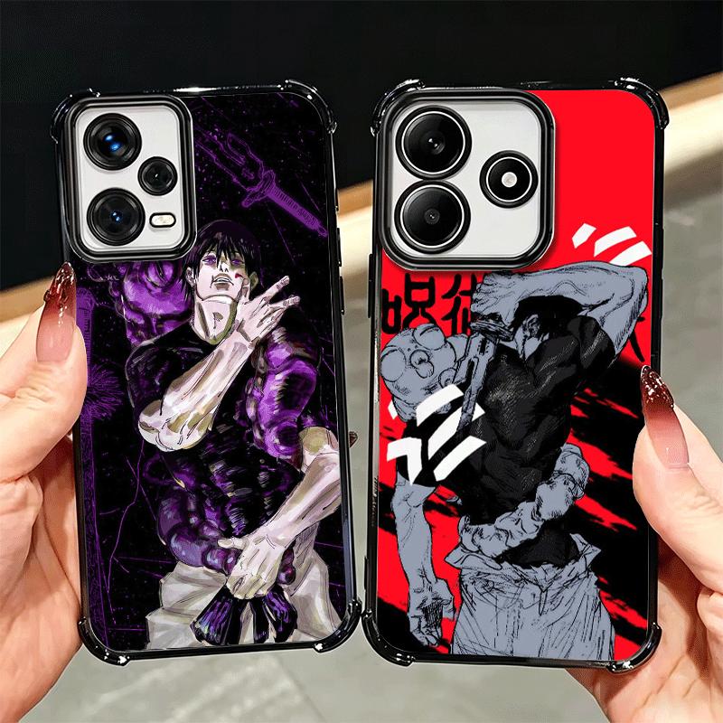 Anime Fushiguro Toji JUJUSU Soft Phone Case For Xiaomi Redmi Note 14 15 Pro Plus 13 12 11S 11T 5G 10 9S 9 Plating Anti-Fall Fund