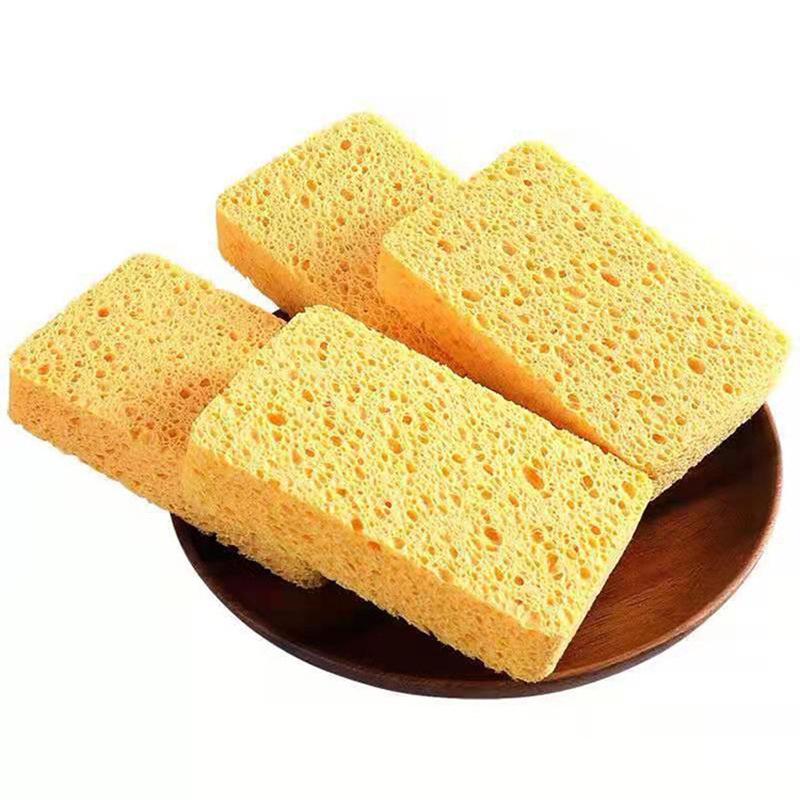 Eco-Friendly Wood Pulp Dishwashing Sponge: Natural Absorbent Scouring Pad for Kitchen Cleaning and Pot Washing