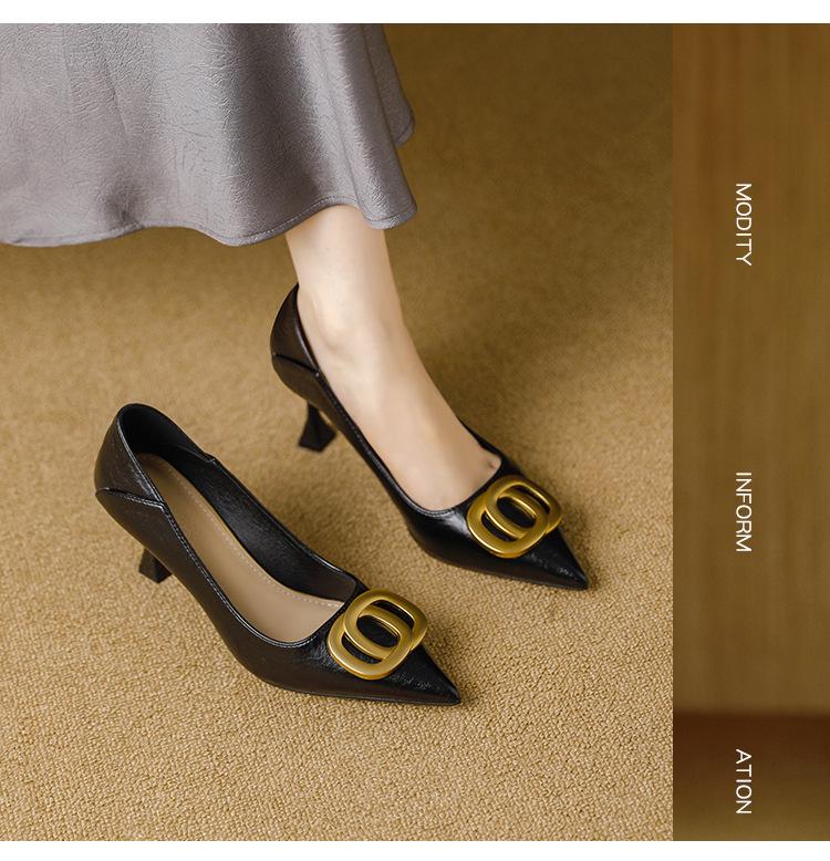 Fuxing 2025 Dámské francouzské lodičky na stiletto podpatku se špičatou špičkou - Elegantní, pohodlné, luxusní design