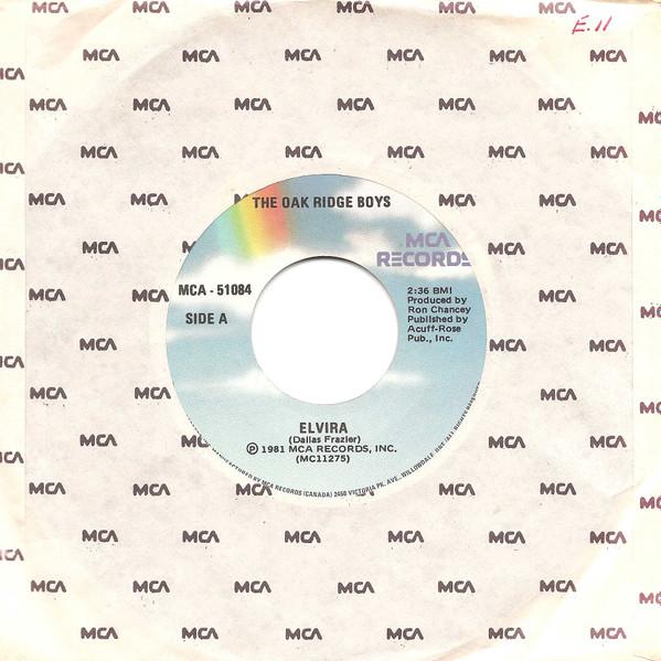 

7inch Record OAK RIDGE BOYS - Elvira MCA51084 MCA Records 1981 Canada Rock Used