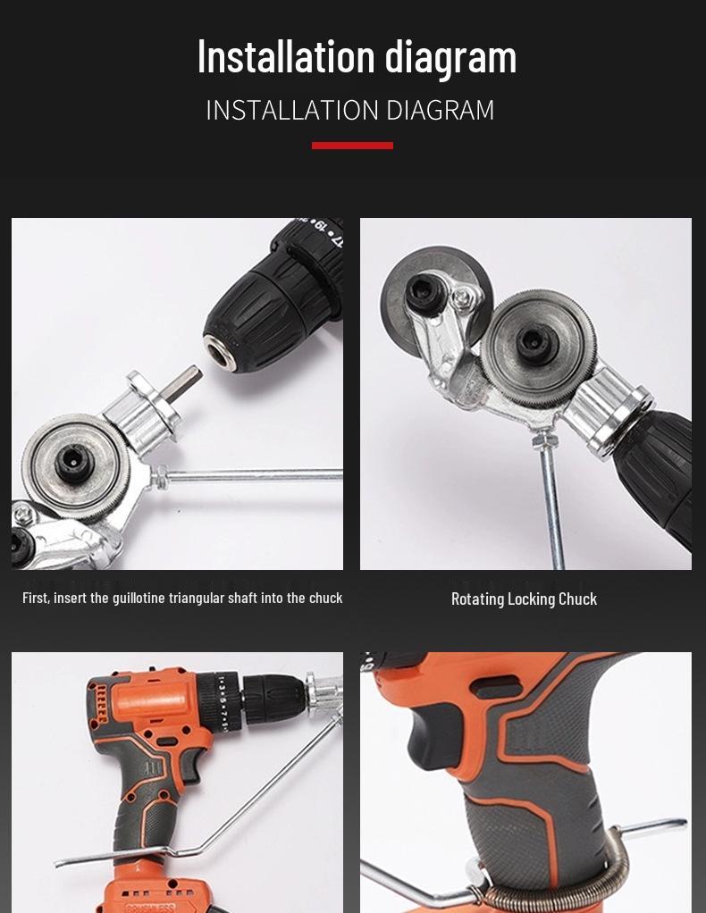 Convertible Hand Drill Shears: New Modified Metal Plate Cutter