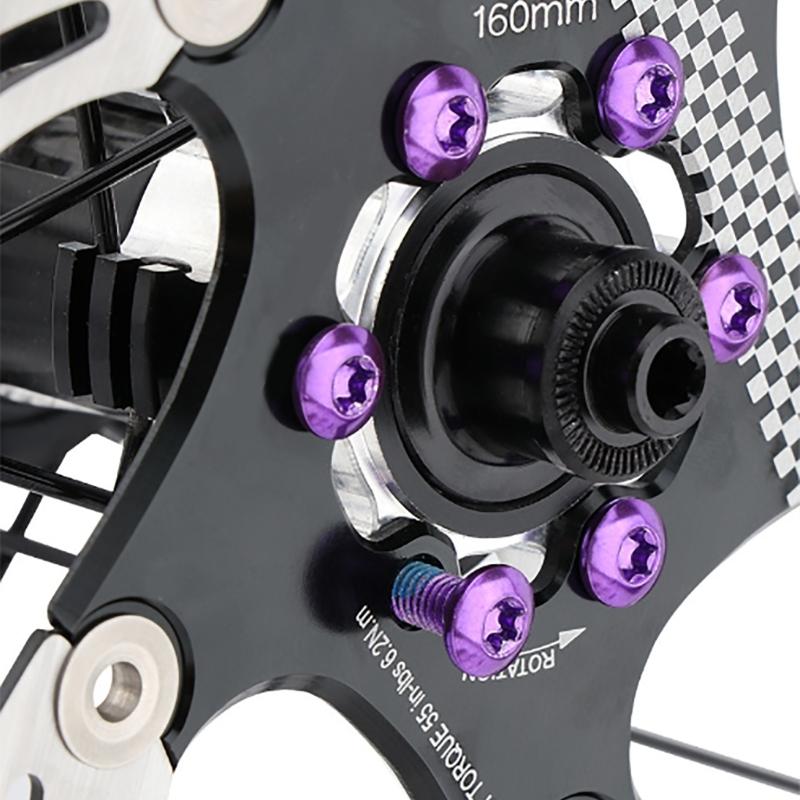 12pcs/Box Mountain Bike Disc Brake Rotor Bolts T25 Alloy Steel Disc Brake Screws for Your Mountain Bike for Repair Shops