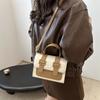 Trendy Autumn Color Block One Shoulder Bag For Women Stylish Crossbody Handbag Medium Size