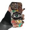 Custodia per Telefono Occhi Stampa Leopardo di Alta Gamma per iPhone 15 Pro Max, 17 e 16 Pro Max