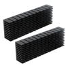 2Pcs Cooling Fins Aluminum Power Radiator Slotted Heatsink Kit for Electronics 120x40x20mmWith Adhesive
