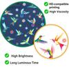 Glow in The Dark Wall Sticker, Hummingbirds Flowers Luminous Wall Decal, Waterproof Self Adhesive Sticker for Kids Room Nursery
