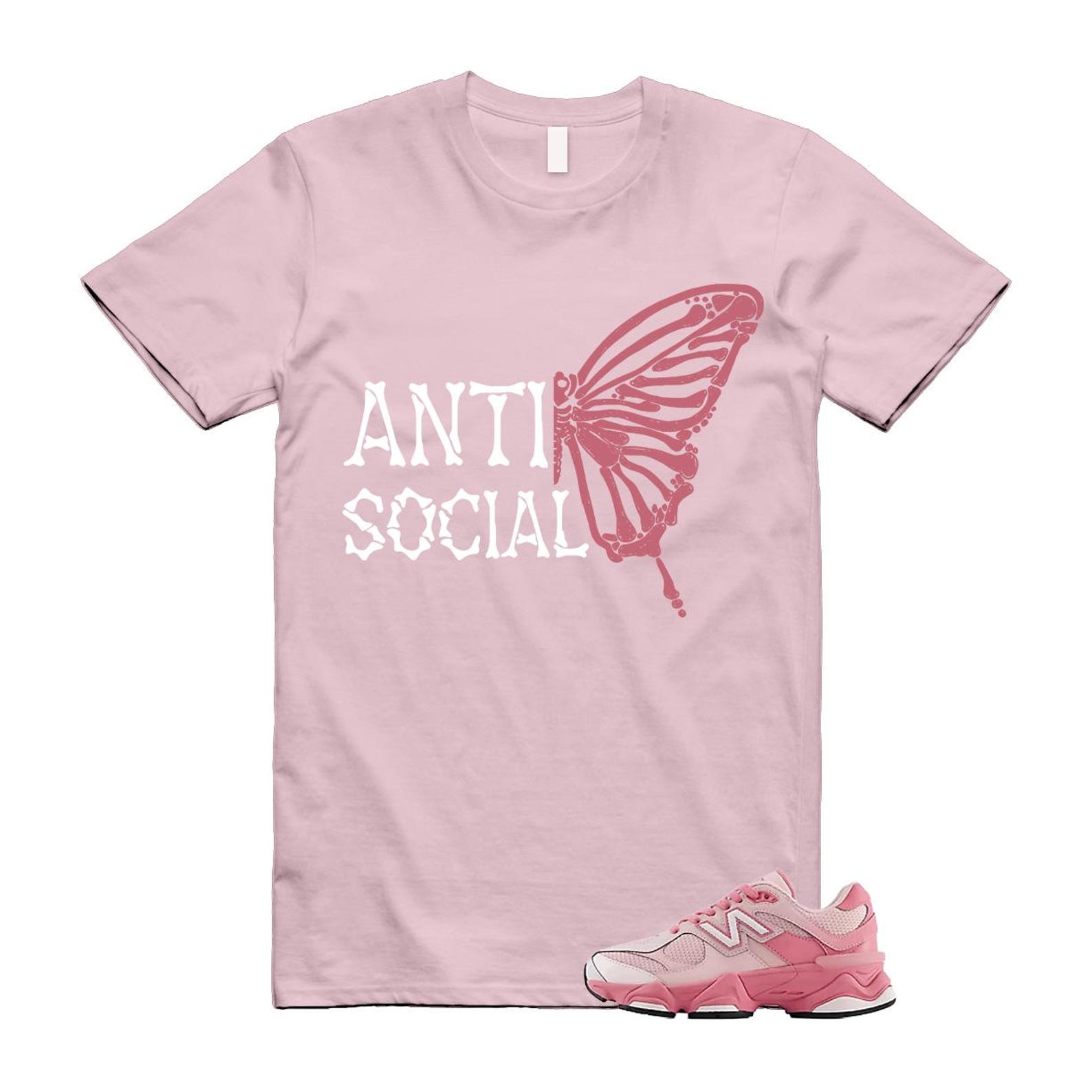 9060 Lace Pink Salt Eraser White T Shirt Match ASB S