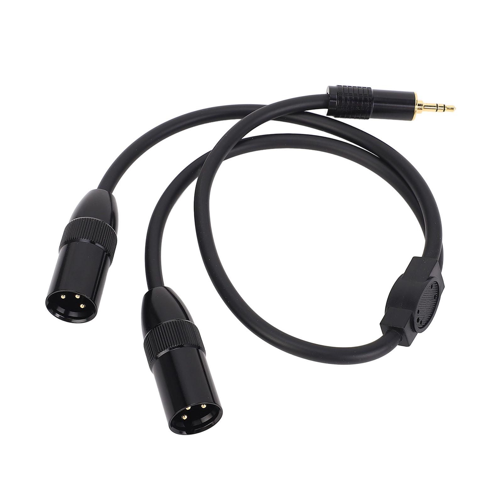 

Двойной XLR Male to 18in TRS Stereo Y Splitter Cable 1.6ft 3.5mm для портативного медиаплеера ноутбука