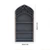 Crystals Display Gothic Window Elegant Multi Tiers Wooden Shelf For Organization Boutique Display Stand Gothic Window