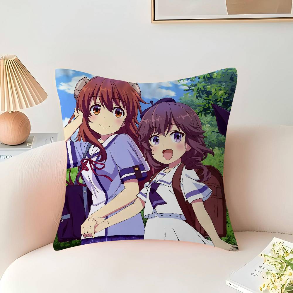 Anime T-The Demon Girl Next Door Ahorn Design Kissenbezug Fröhliche Herbsternte Dekor Feiertagsdekorati Kissenbezug