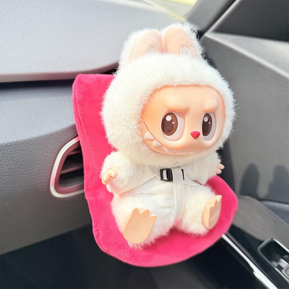 Miniatur-Auto-Aroma-Sicherheitssitz für 17 cm Labubu-Puppen Niedliche DIY-Puppenkleidung Mode-Accessoires Reizendes Outfit Geschenke für Mädchen Freunde