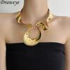 Draweye Hyperbole Colliers Irréguliers pour Femmes Style Punk Chokers Vintage Bijoux Mode Hiphop Collares Para Mujer