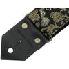 Spice Note Dragons Flowers Guitar Jacquard Made In Black & Strap, Fabric, Japan, (ES-PJ50DF/BLK) (Total Length 820mm-1450mm)