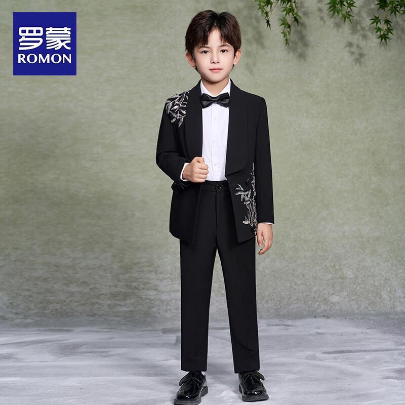Romon Boys' Chinese Style Formal Suit Set