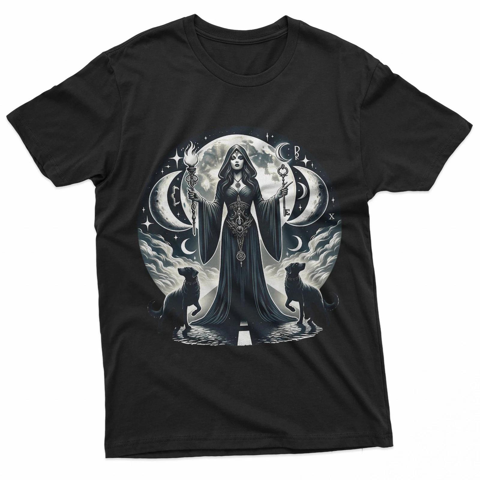 Dark Moon Priestess with Black Dogs T-Shirt S