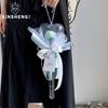 Heart-Shaped Magic Wand Acrylic Plastic Bouquet Gift Box with Fresh Flowers for Floral Art DIY