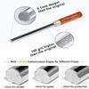 Guitar Fret Crowning Tool Fret File Dressing with Narrow/Medium/Wide 3 Edges Guitar Repairing & Luthier Tool Wood Handle