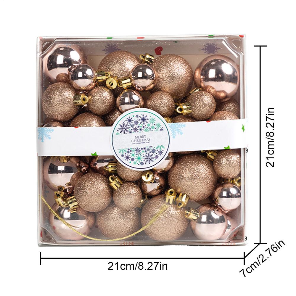 

44Pcs/Set 7 Colors Christmas Glitter Ball Christmas Tree Ball Decorations Party Home Garden Christmas Tree Decoration 3/4/5cm 4cm