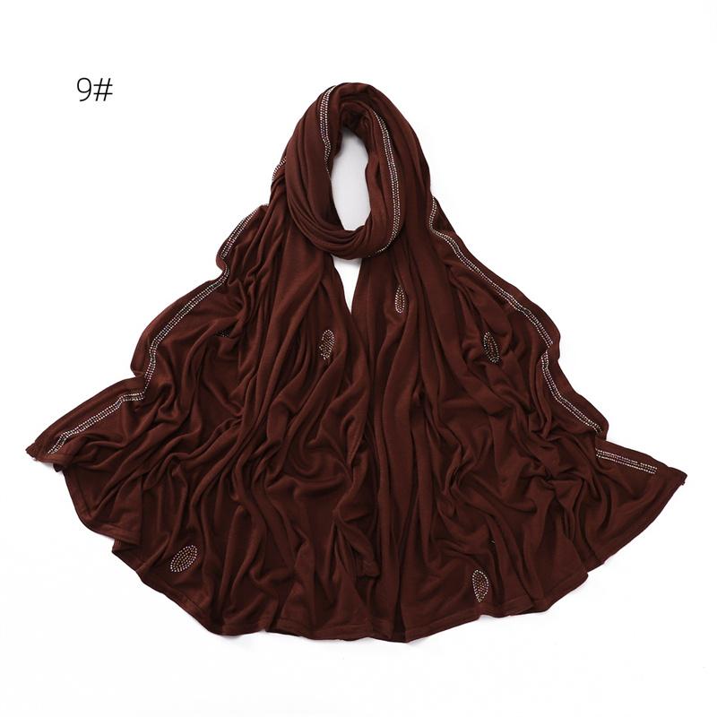 Oval Necklace Chain Cotton Modal Jersey Hijab Shawls Lady High Quality Wrap Beach Summer Bufandas Ramadan Muslim Sjaal 170*70Cm