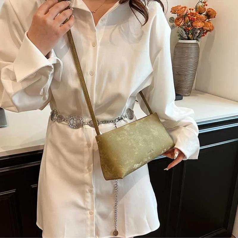 Design Square Underarm Shoulder Bag Women Small PU Leather 2025 New Trendy Crossbody Bag Female Handbags and Purses bolso mujer